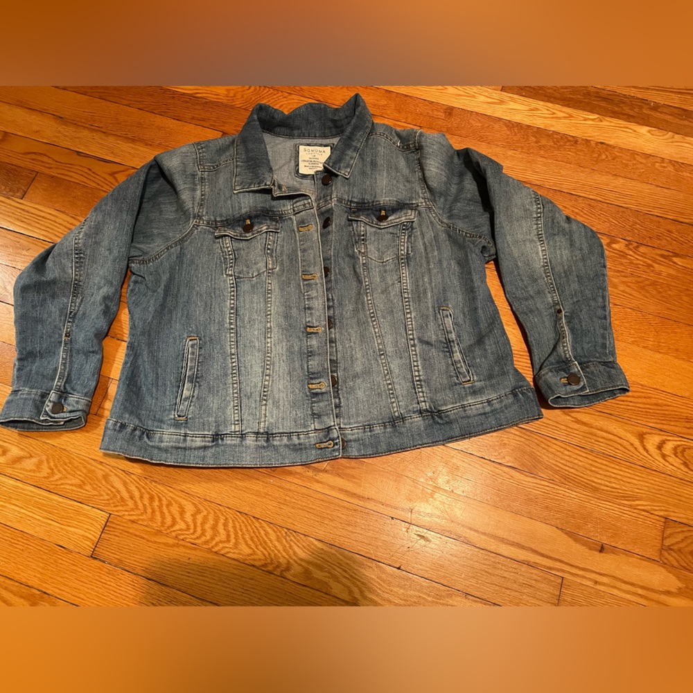 Ladies Sonoma Denim Jacket - Medium Blue - size 1X
